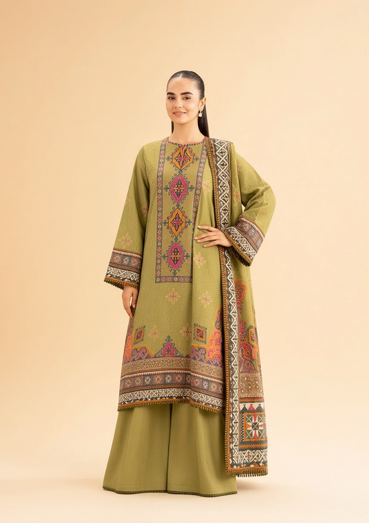 Nishat Linen 3-Piece Unstitched Suit | Printed Dupatta Winter Collection Vol.4 | Brands Store