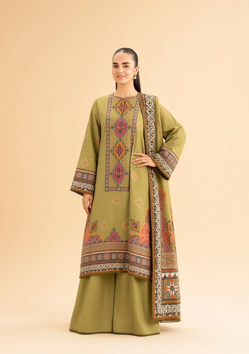 Nishat Linen 3-Piece Unstitched Suit | Printed Dupatta Winter Collection Vol.4 | Brands Store