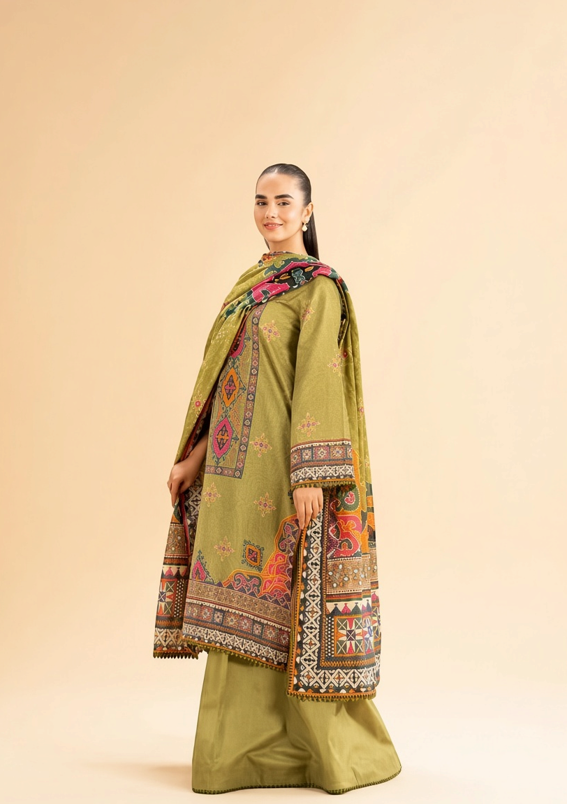 Nishat Linen 3-Piece Unstitched Suit | Printed Dupatta Winter Collection Vol.4 | Brands Store