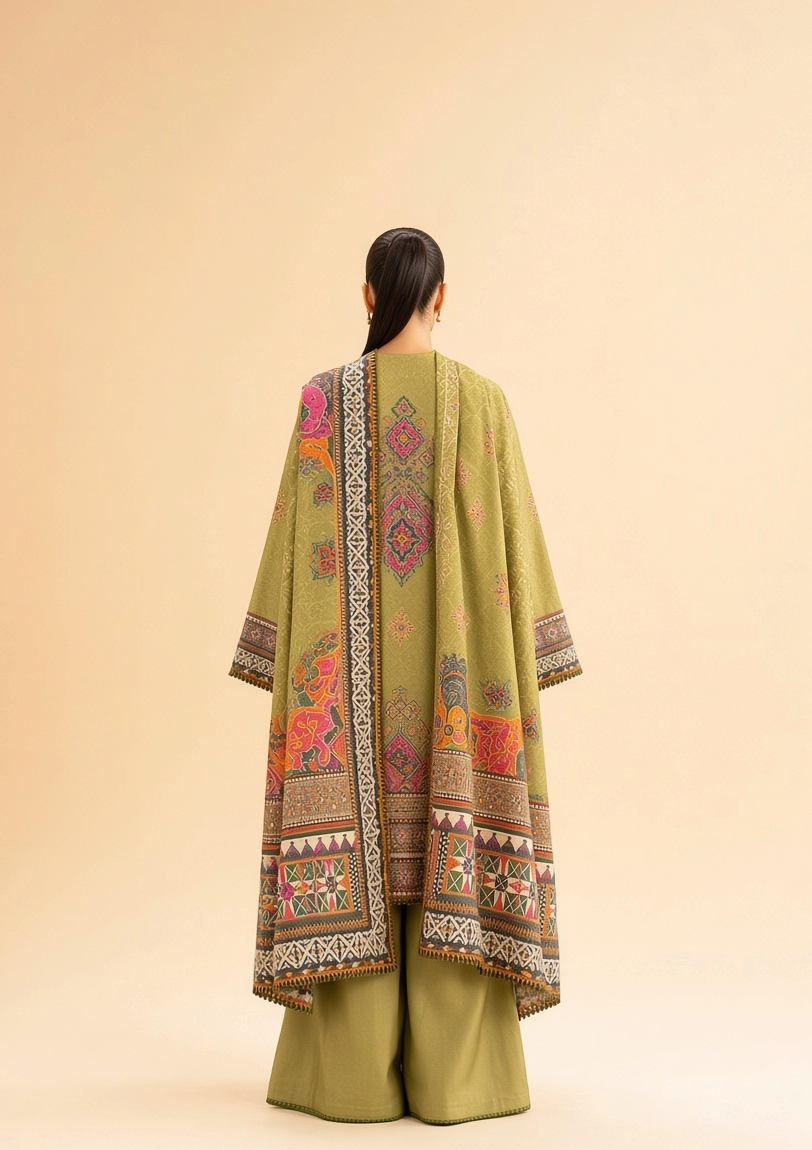 Nishat Linen 3-Piece Unstitched Suit | Printed Dupatta Winter Collection Vol.4 | Brands Store