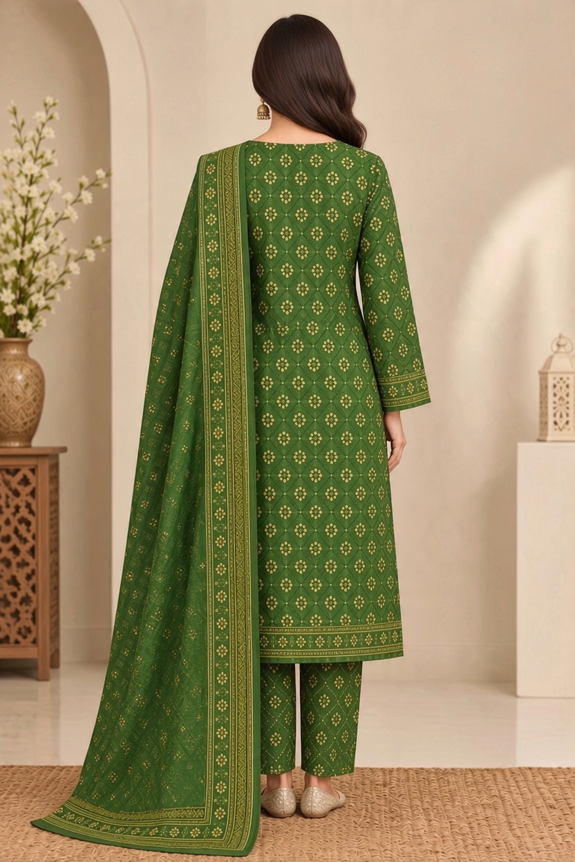 Bin Saeed Khaddar 3-Piece Unstitched Suit | Printed Dupatta Winter Collection Vol.6 | Brands Store