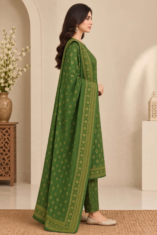 Bin Saeed Khaddar 3-Piece Unstitched Suit | Printed Dupatta Winter Collection Vol.6 | Brands Store