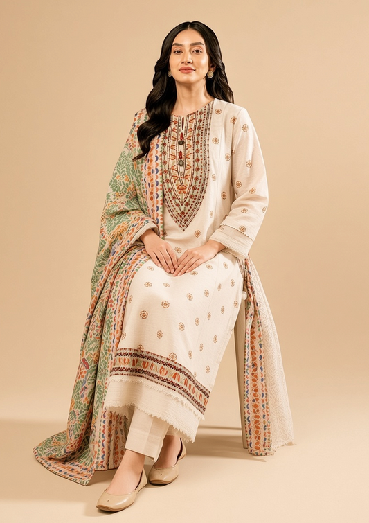 Nishat Linen 3-Piece Unstitched Suit | Printed Dupatta Winter Collection Vol.5 | Brands Store