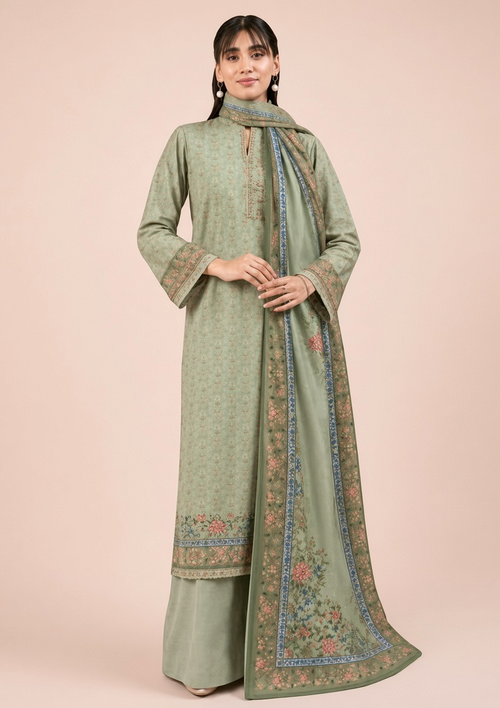 Nishat Linen 3-Piece Unstitched Suit | Printed Dupatta Winter Collection Vol.8 | Brands Store