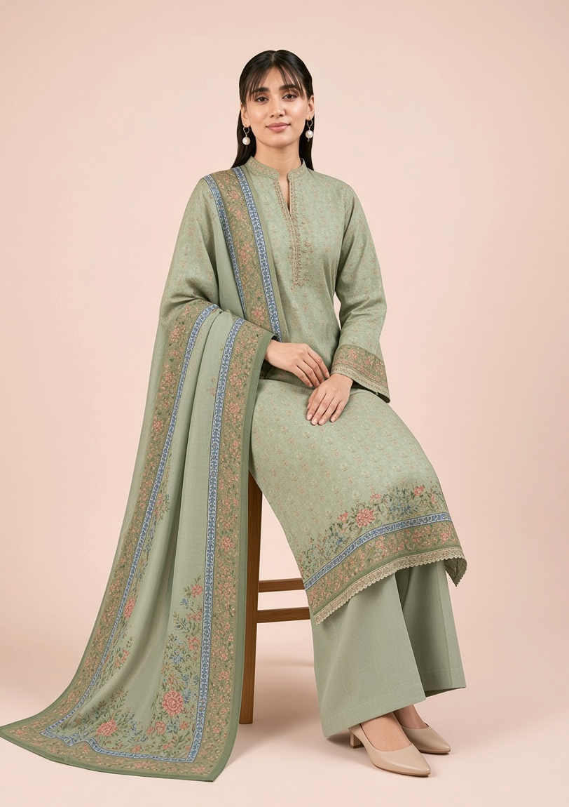 Nishat Linen 3-Piece Unstitched Suit | Printed Dupatta Winter Collection Vol.8 | Brands Store