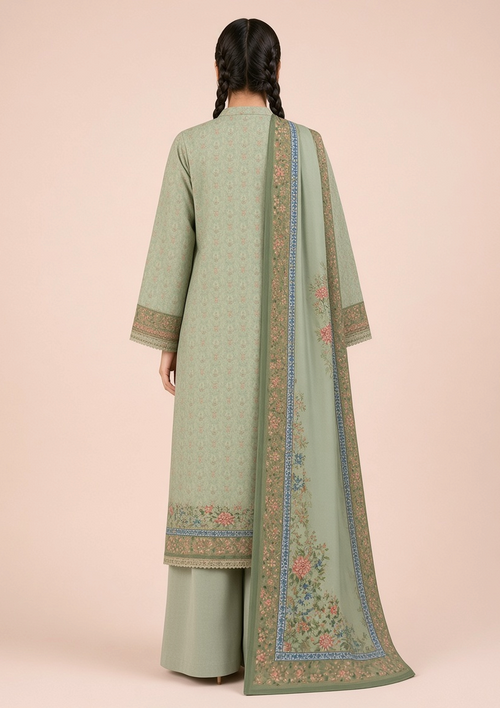 Nishat Linen 3-Piece Unstitched Suit | Printed Dupatta Winter Collection Vol.8 | Brands Store