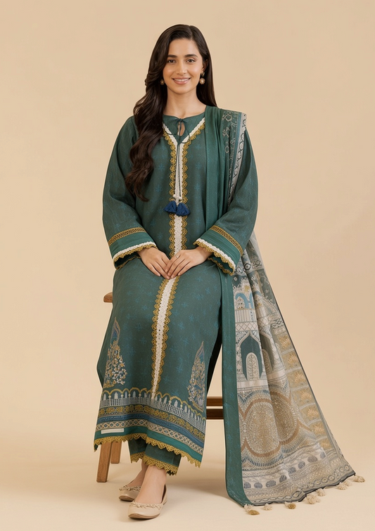 Nishat Linen 3-Piece Unstitched Suit | Printed Dupatta Winter Collection Vol.3 | Brands Store