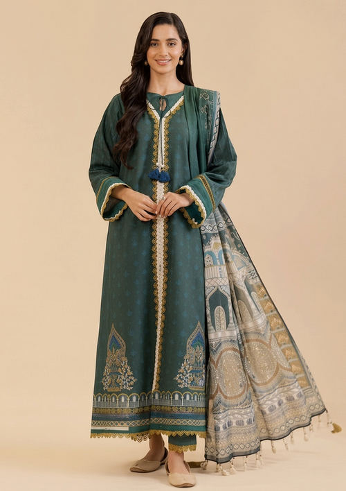 Nishat Linen 3-Piece Unstitched Suit | Printed Dupatta Winter Collection Vol.3 | Brands Store