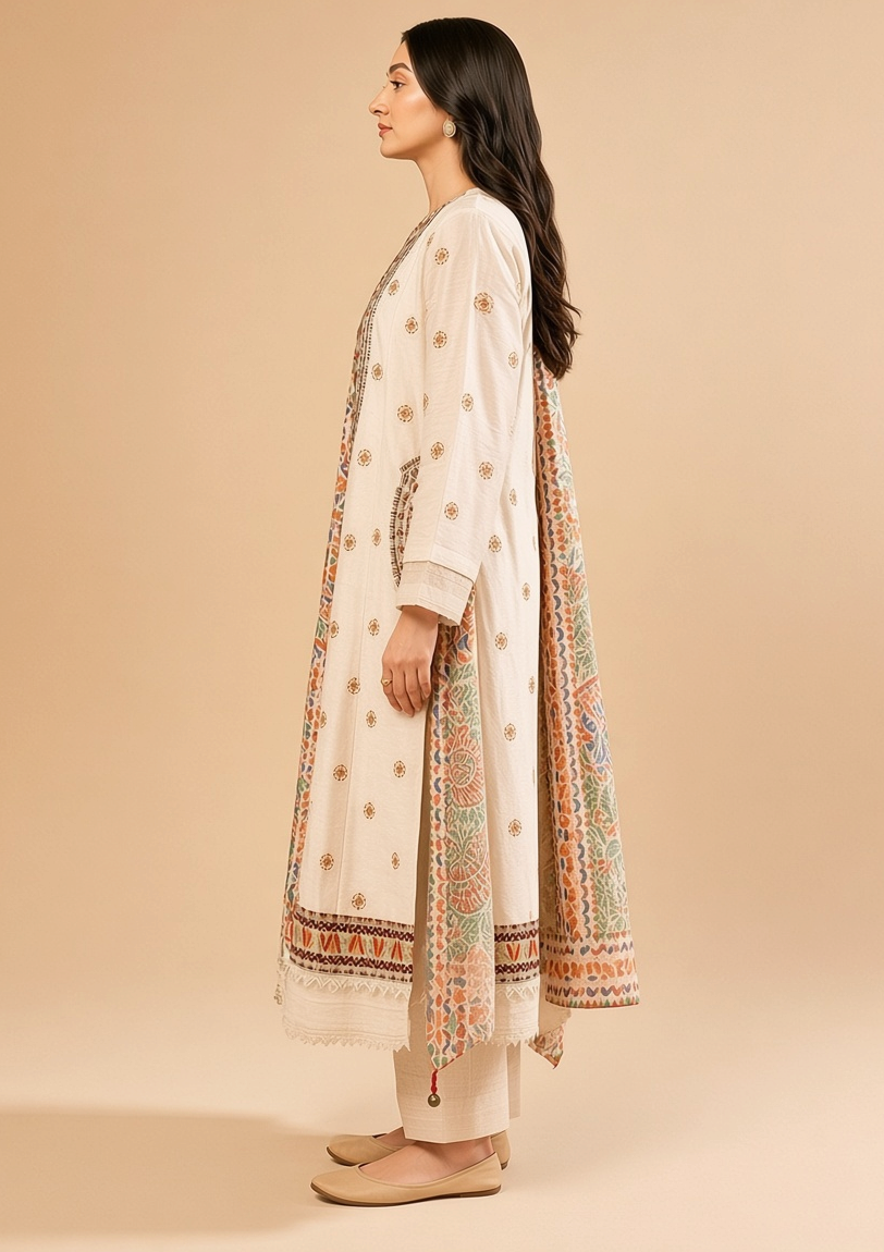 Nishat Linen 3-Piece Unstitched Suit | Printed Dupatta Winter Collection Vol.5 | Brands Store