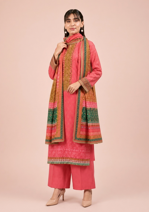 Nishat Linen 3-Piece Unstitched Suit | Printed Dupatta Winter Collection Vol.9 | Brands Store
