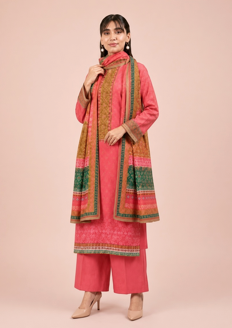 Nishat Linen 3-Piece Unstitched Suit | Printed Dupatta Winter Collection Vol.9 | Brands Store