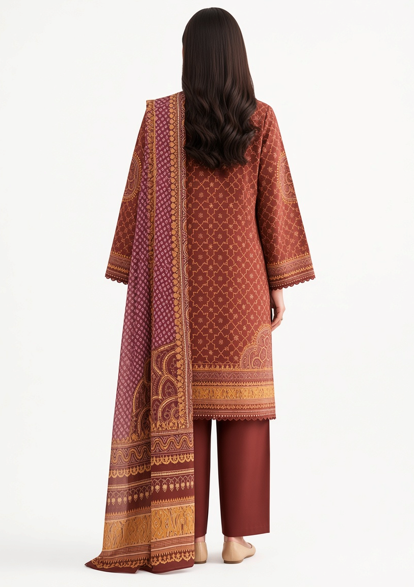 Nishat Linen 3-Piece Unstitched Suit | Printed Dupatta Winter Collection Vol.7 | Brands Store
