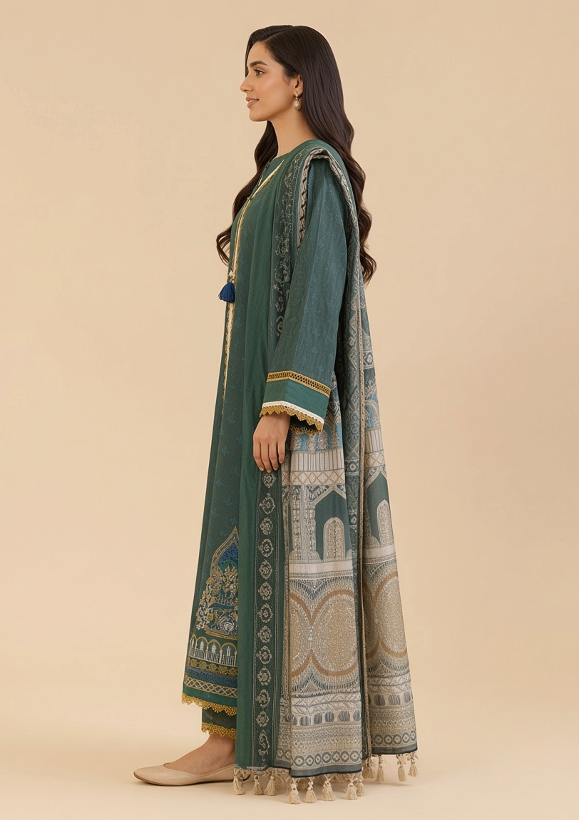 Nishat Linen 3-Piece Unstitched Suit | Printed Dupatta Winter Collection Vol.3 | Brands Store