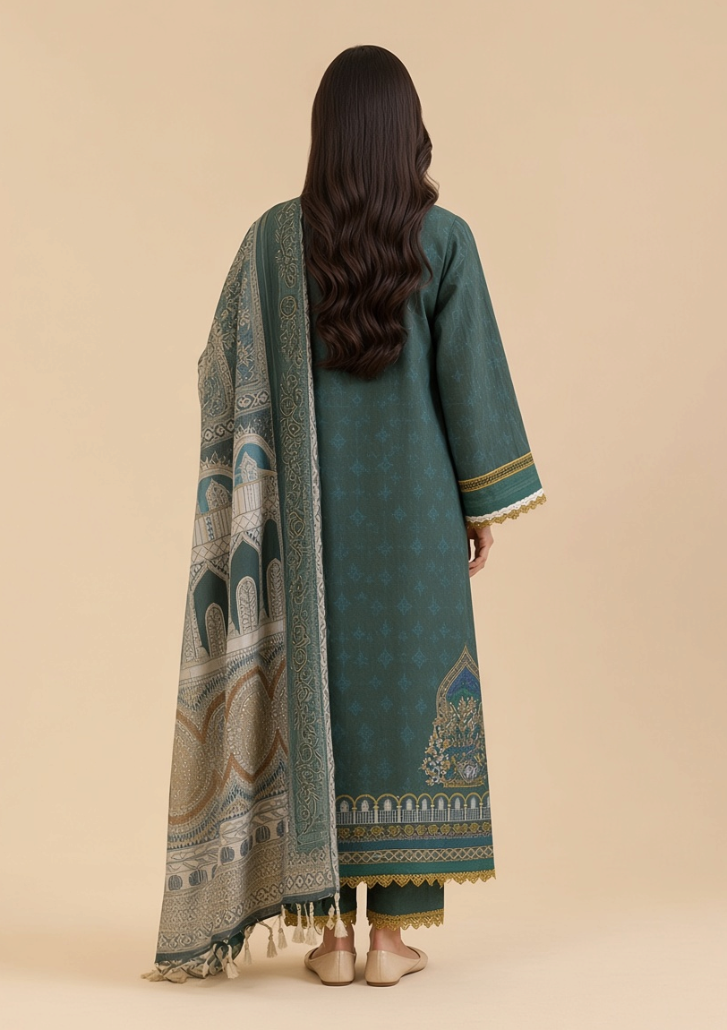 Nishat Linen 3-Piece Unstitched Suit | Printed Dupatta Winter Collection Vol.3 | Brands Store