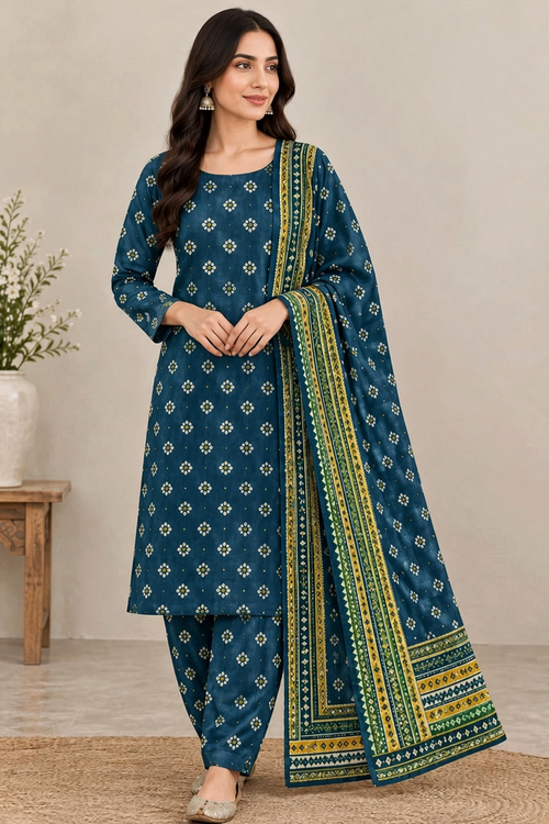 Bin Saeed Khaddar 3-Piece Unstitched Suit | Printed Dupatta Winter Collection Vol.4 | Brands Store
