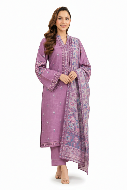 Nishat Linen 3-Piece Unstitched Suit | Printed Dupatta Winter Collection Vol.6 | Brands Store