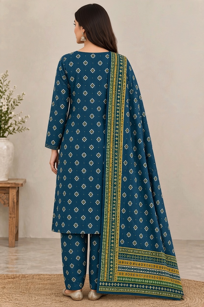 Bin Saeed Khaddar 3-Piece Unstitched Suit | Printed Dupatta Winter Collection Vol.4 | Brands Store