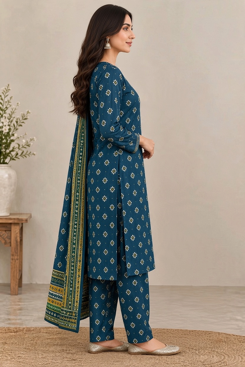 Bin Saeed Khaddar 3-Piece Unstitched Suit | Printed Dupatta Winter Collection Vol.4 | Brands Store
