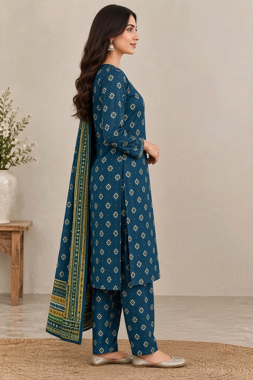Bin Saeed Khaddar 3-Piece Unstitched Suit | Printed Dupatta Winter Collection Vol.4 | Brands Store