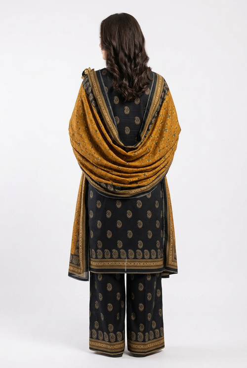 Bin Saeed Khaddar 3-Piece Unstitched Suit | Printed Dupatta Winter Collection Vol.18 | Brands Store
