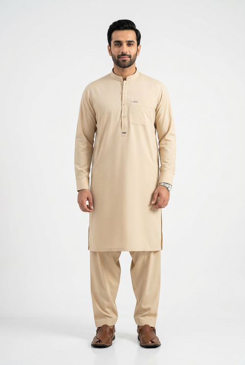 Gul Ahmed Italian Toyobo Unstitched Suit – Beige (Shade #09)