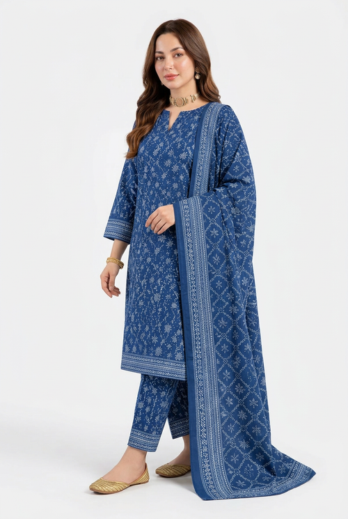 Bin Saeed Khaddar 3-Piece Unstitched Suit | Printed Dupatta Winter Collection Vol.12 | Brands Store