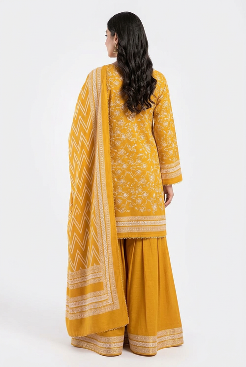 Bin Saeed Khaddar 3-Piece Unstitched Suit | Printed Dupatta Winter Collection Vol.19 | Brands Store