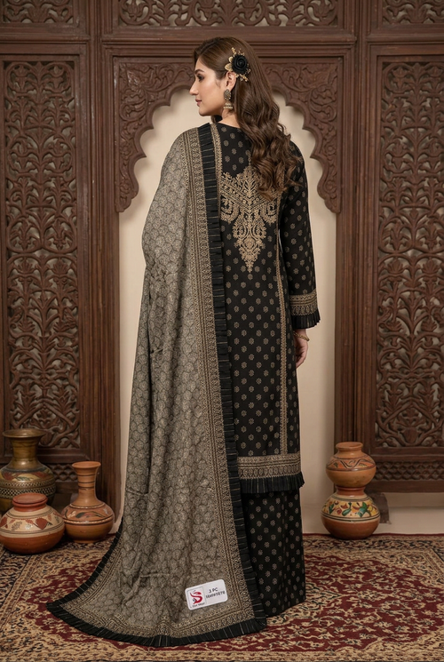 Bin Saeed Khaddar 3-Piece Unstitched Suit | Printed Dupatta Winter Collection Vol.21 | Brands Store