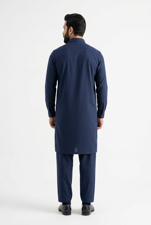 Gul Ahmed Italian Toyobo Unstitched Suit – Navy (Shade #11)