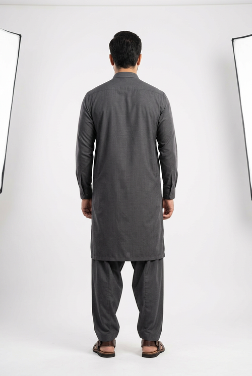 Gul Ahmed Italian Toyobo Unstitched Suit – Charcoal (Shade #07)